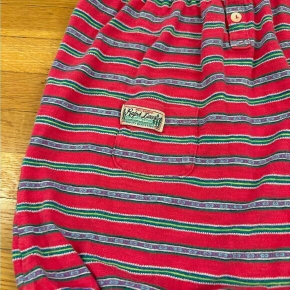 Ralph Lauren pink stripe sleeveless romper - Picture 4 of 5